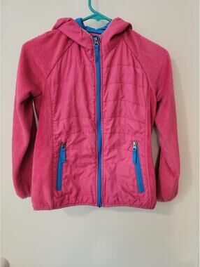 Girls Pink Hooded Jacket Size M